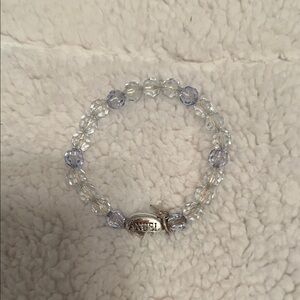 Elegant Silver and Clear Beaded Bracelet